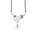 Sterling Silver Mangalsutra with a Purple Teardrop Gemstone