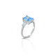 Stylish Blue Gemstone Sterling Silver Ring