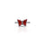 Sterling Silver Red Butterfly Cut Gemstone Ring for Girls