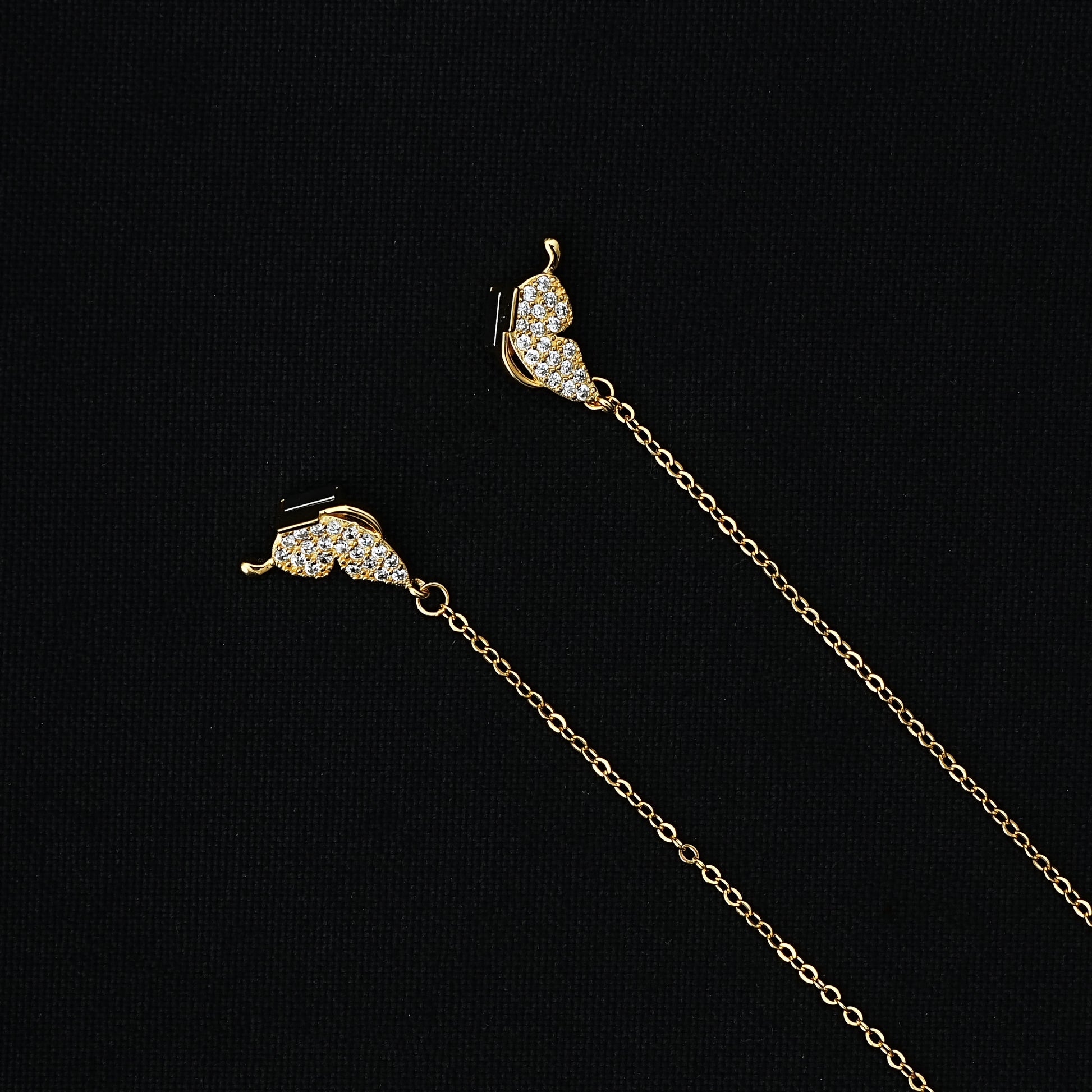 Stylish gold plated chain pendant showcasing an elegant butterfly motif