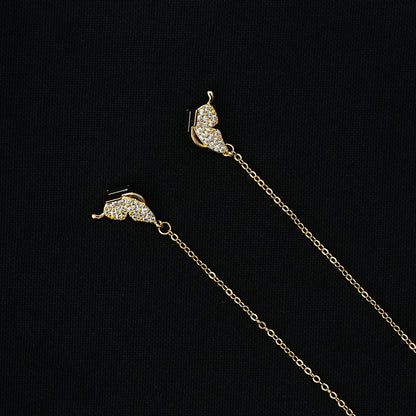 Stylish gold plated chain pendant showcasing an elegant butterfly motif