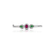 Charming Silver Kada for Girls Features a Vibrant Multicolor Gemstone Design