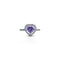 Heart Shape Purple Stone Silver Ring for Girls