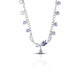 Elegant Silver Mangalsutra with Heart Design and Purple Stone