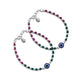 Evil Eye Silver Anklets Set