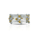 Multi-strand silver kada featuring dual-tone beads for a stylish look