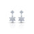 Silver Snowflake drop earrings with shiny stones