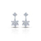 Silver Snowflake drop earrings with shiny stones