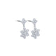 Silver Snowflake drop earrings with shiny stones