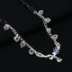 Elegant Silver Mangalsutra with Heart Design and Purple Stone