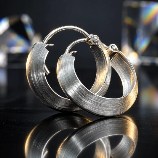Classic Men’s Silver Bali Minimal Hoop Earring for Boys
