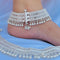 Traditional Heavy Silver Payal with Multiple Stones and Ghungroos