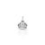 925 silver pendant featuring a crown design with a central CZ stone for girls