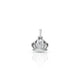 925 silver pendant featuring a crown design with a central CZ stone for girls