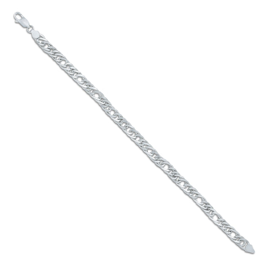 925 Sterling Silver Curb Chain Bracelet for Men