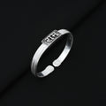 Silver kada for men adorned with the name 'Ram' for a unique look