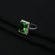 Charming Sterling Silver Ring for Girls Featuring 'Beauty of Nature' Green Design