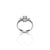 Elegant Sterling Silver Solitaire Ring for Her with Emerald-Cut Stone