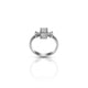 Elegant Sterling Silver Solitaire Ring for Her with Emerald-Cut Stone