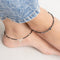 Elegant Evil Eye Silver Anklet with Black Beads