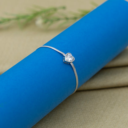 Silver Heart Charm Bracelet