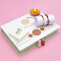 Spiritual God Silver Rakhi Set