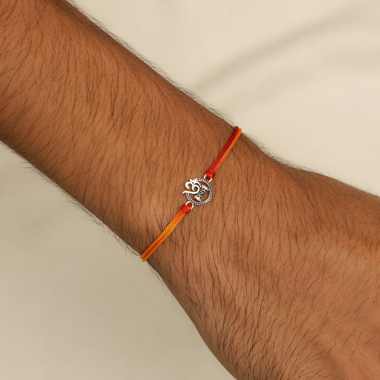 Divine Silver Om Rakhi