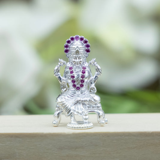 Expensive Handmade Silver Lakshmi Idol for Diwali Pooja