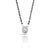 Stylish silver mangalsutra featuring an oval gemstone centerpiece