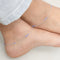 Silver Anklet with Blue & White Beads