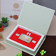 Festive Diwali Pooja Box with 999 Fine Gold Coin and Silver Charan Paduka