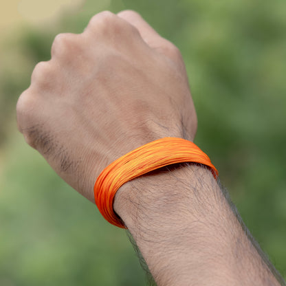 Silver Classic Orange Moli Bracelet for Him