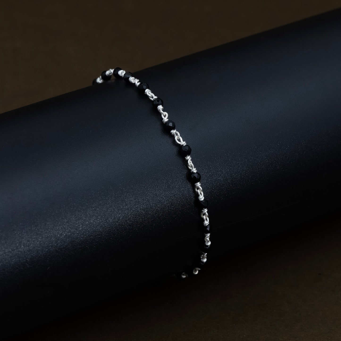 Minimalist Black Bead Bracelet