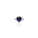 Royal Blue Heart Shape Design Silver Ring