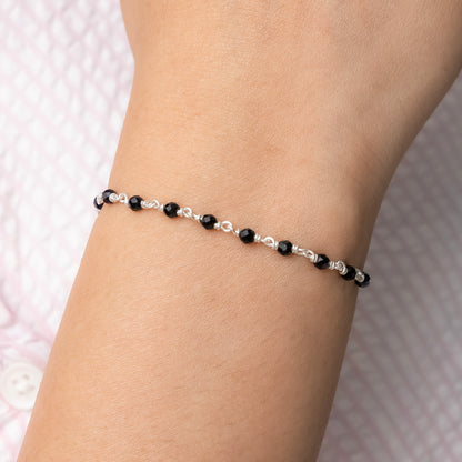 Minimalist Black Bead Bracelet
