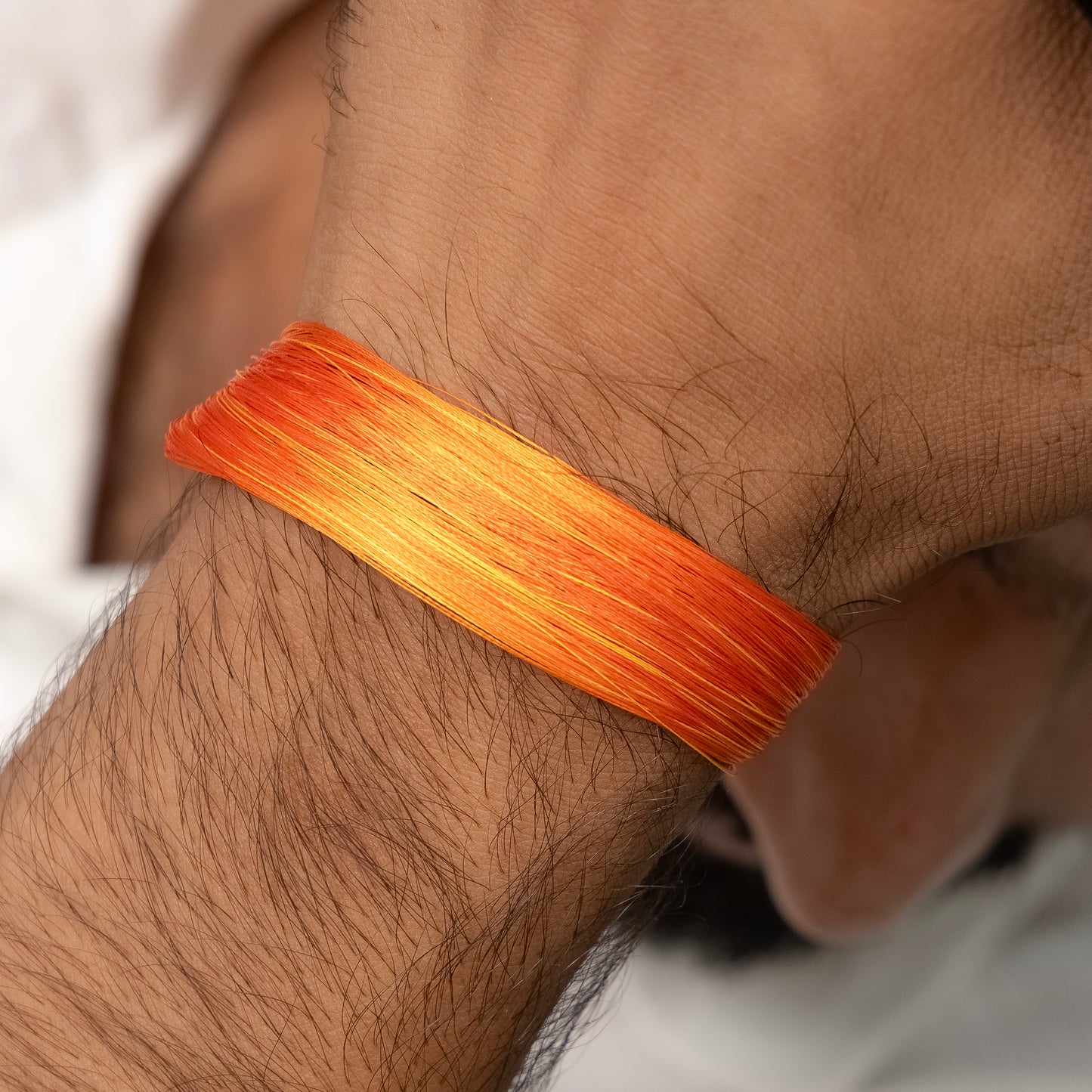 Silver Classic Orange Moli Bracelet for Him