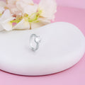 Silver Ring with Oversized Center Stone Accent