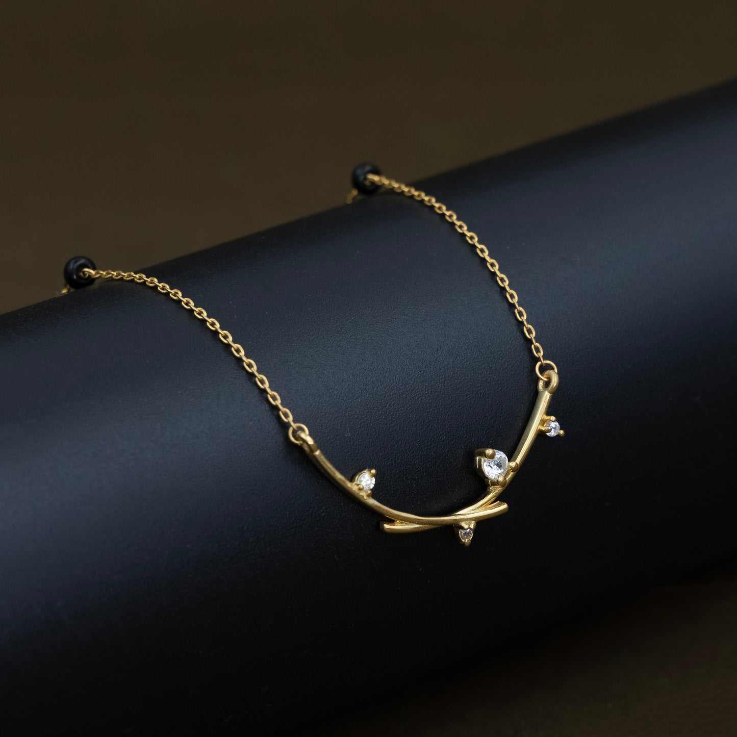 Modern Silver Mangalsutra with Accents