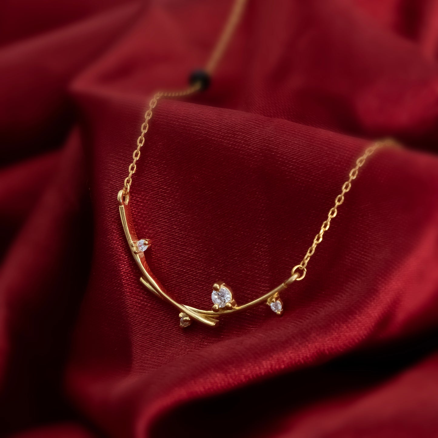 Modern Silver Mangalsutra with Accents