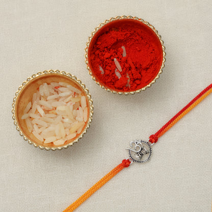 Divine Silver Om Rakhi