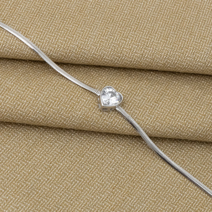 Silver Heart Charm Bracelet
