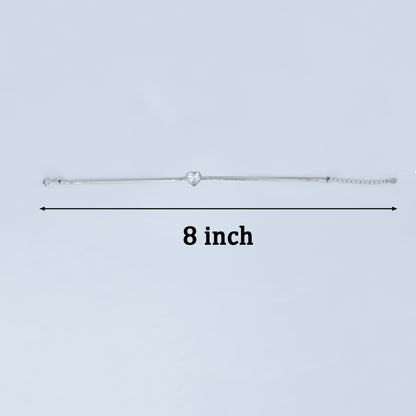 Silver Heart Charm Bracelet