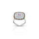 Elegant sterling silver ring with a vibrant purple center stone