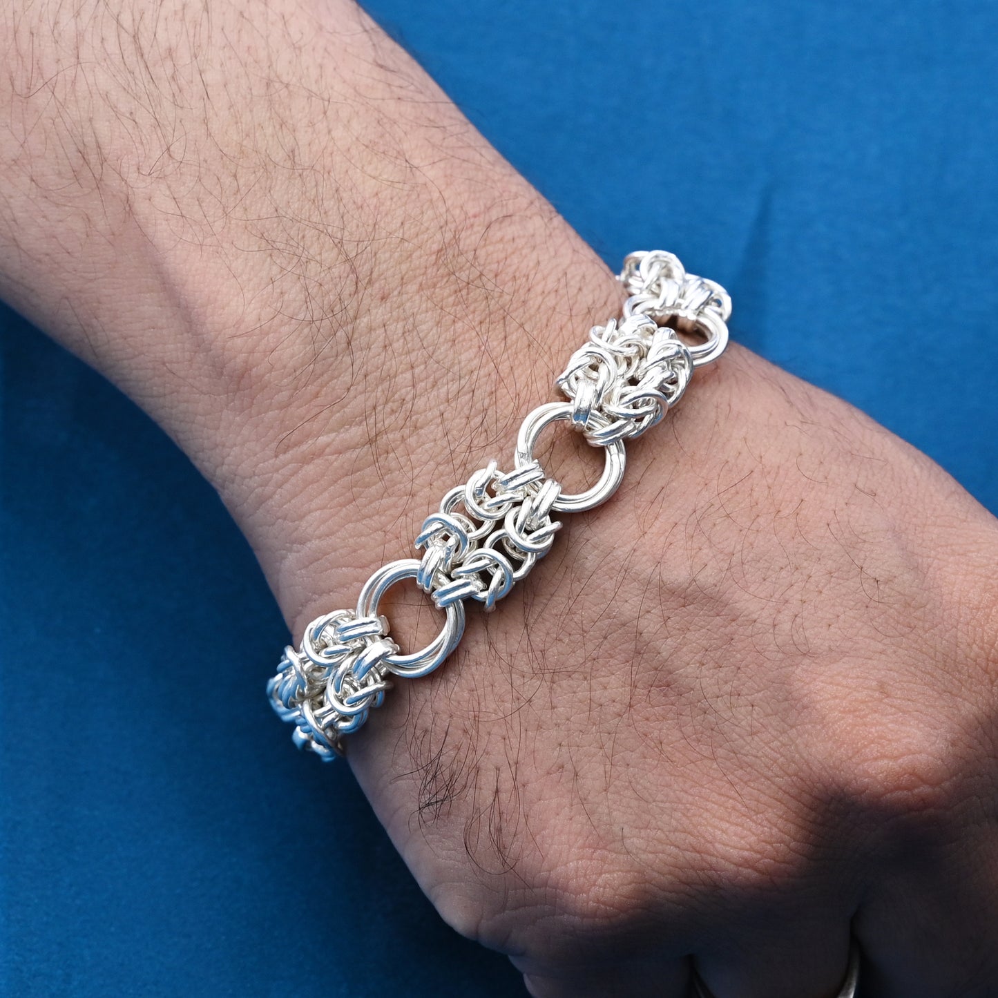 Sterling Silver Chain Interconnect Bracelet (2)