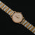 Gold Plated Designer Silver Wristwatch with Elegant Wavy Pattern