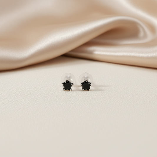 (2 Pcs Combo) Color Your Spark Star Stones Unisex Silver Earrings in Vibrant lung