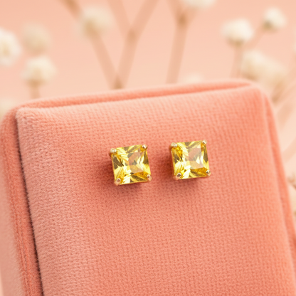 (2 Pcs Combo) Color Your Spark Stones Unisex Silver Earrings in Vibrant lung