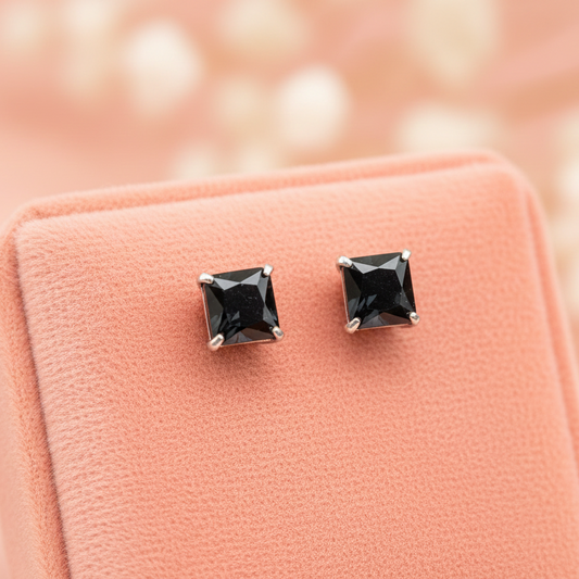 (2 Pcs Combo) Color Your Spark Stones Unisex Silver Earrings in Vibrant lung