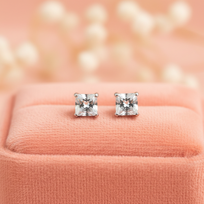 (2 Pcs Combo) Color Your Spark Stones Unisex Silver Earrings in Vibrant lung