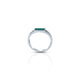 Elegant green malachite sterling silver ring perfect for young girls